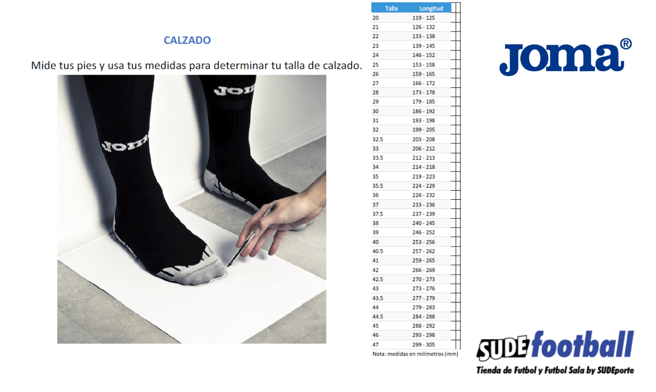 Tallas Joma Calzado